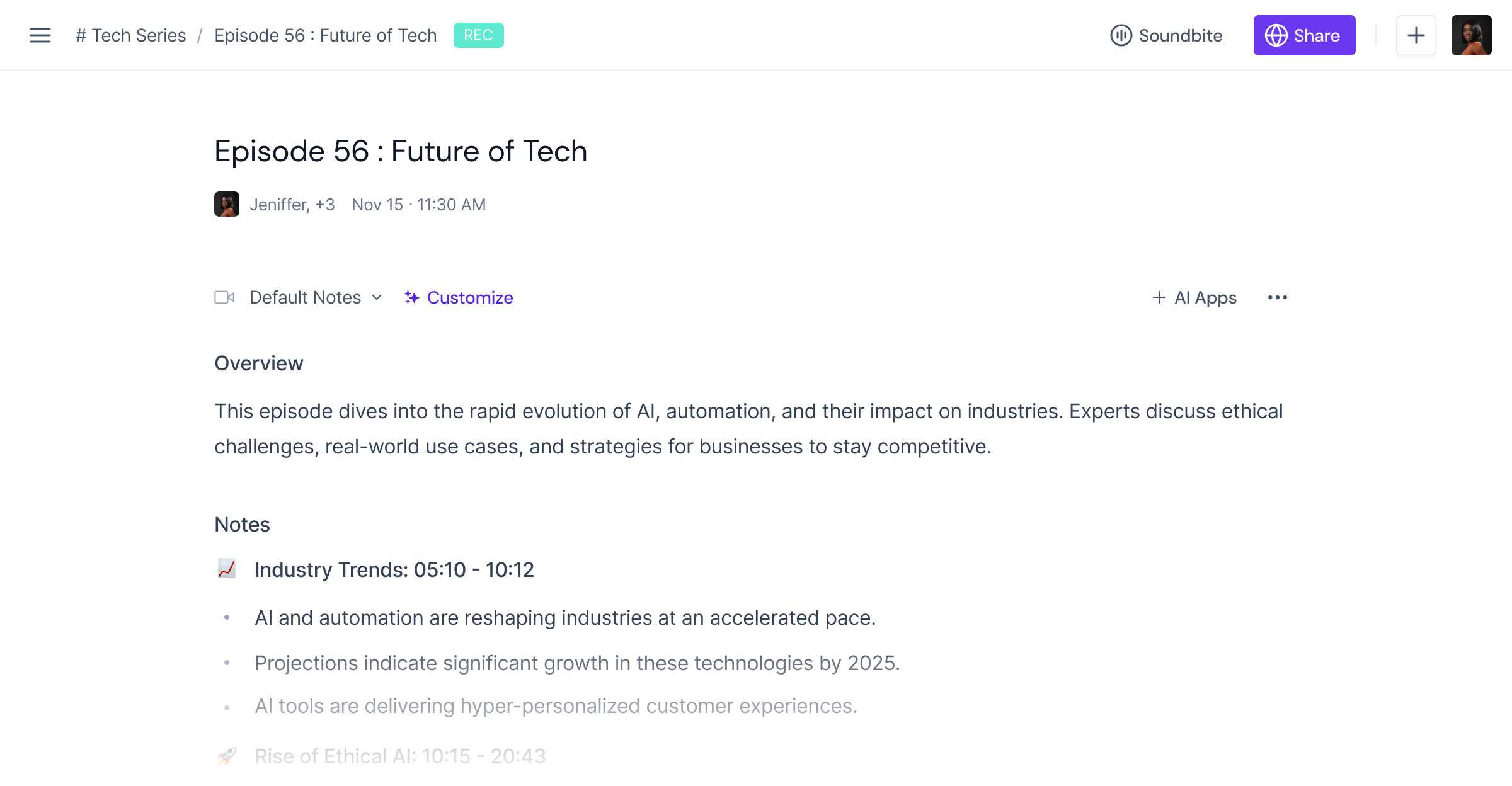 AI Powered Notes & Summaries