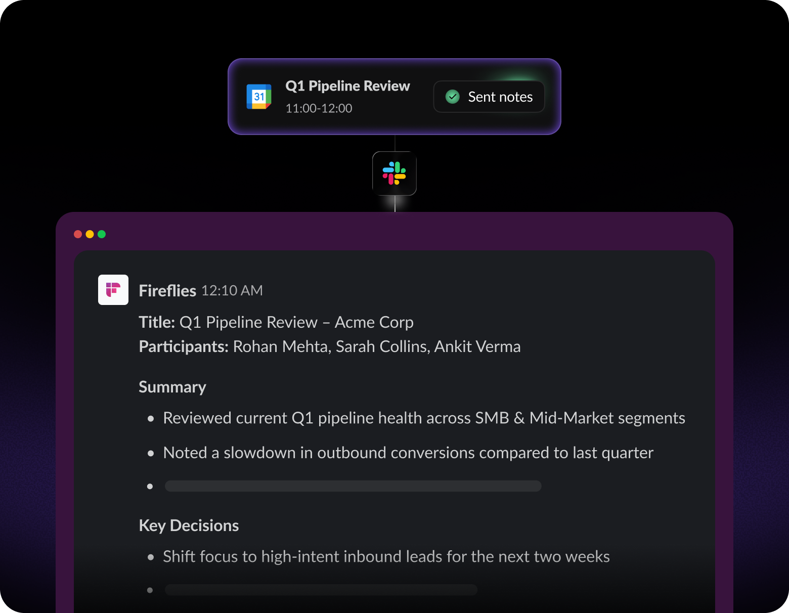 Send Meeting Notes to Slack