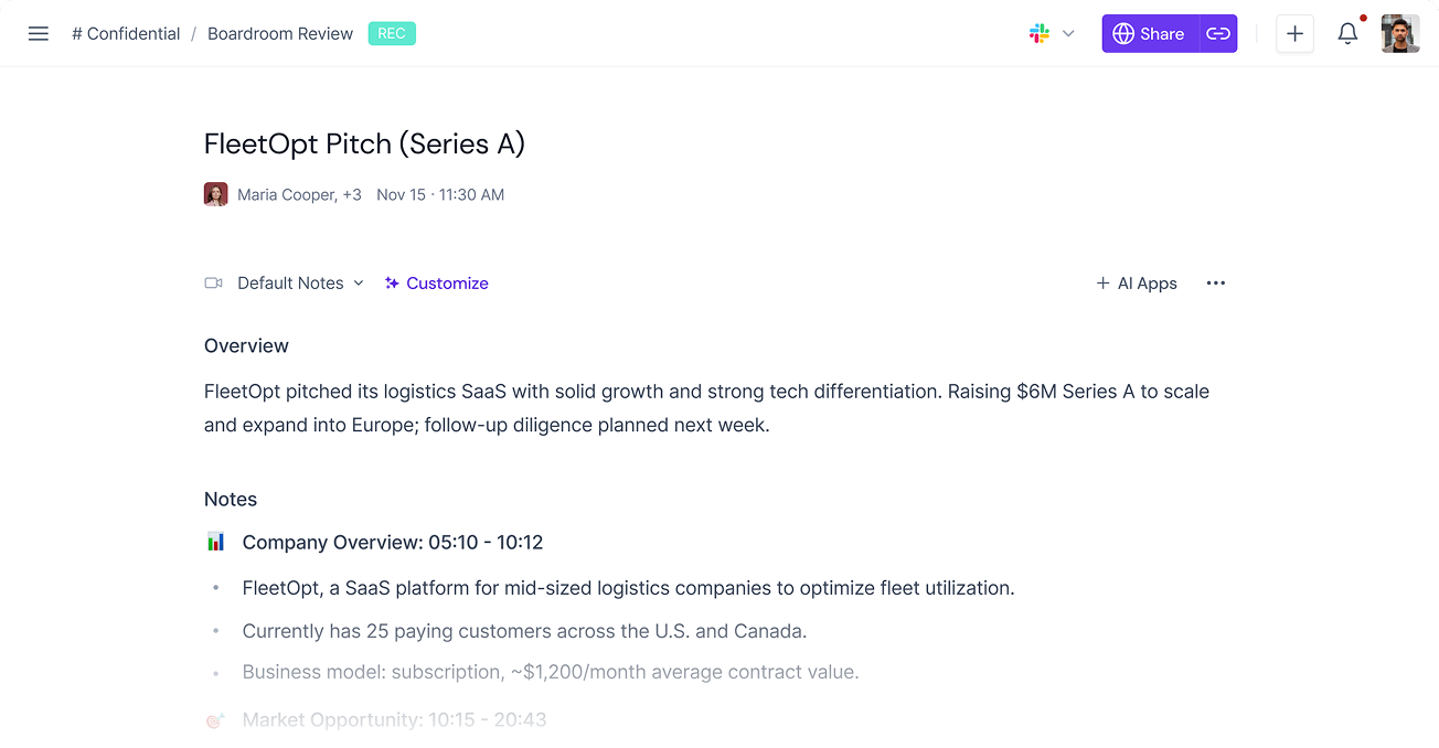 Founder Pitch Summaries